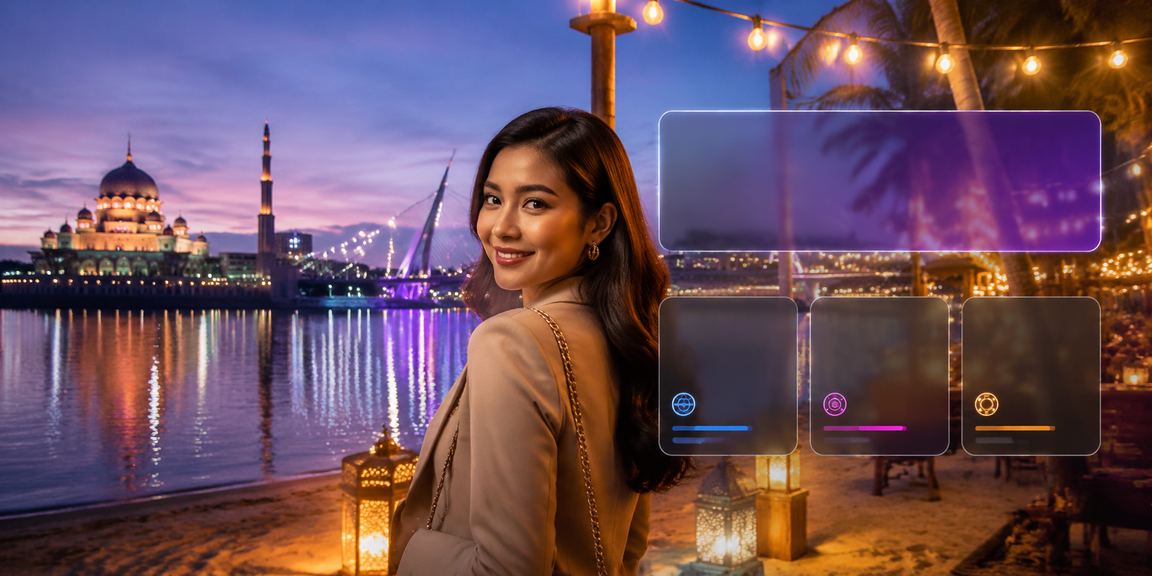 Pengguna bermain poker dalam talian melalui telefon pintar di Putrajaya
